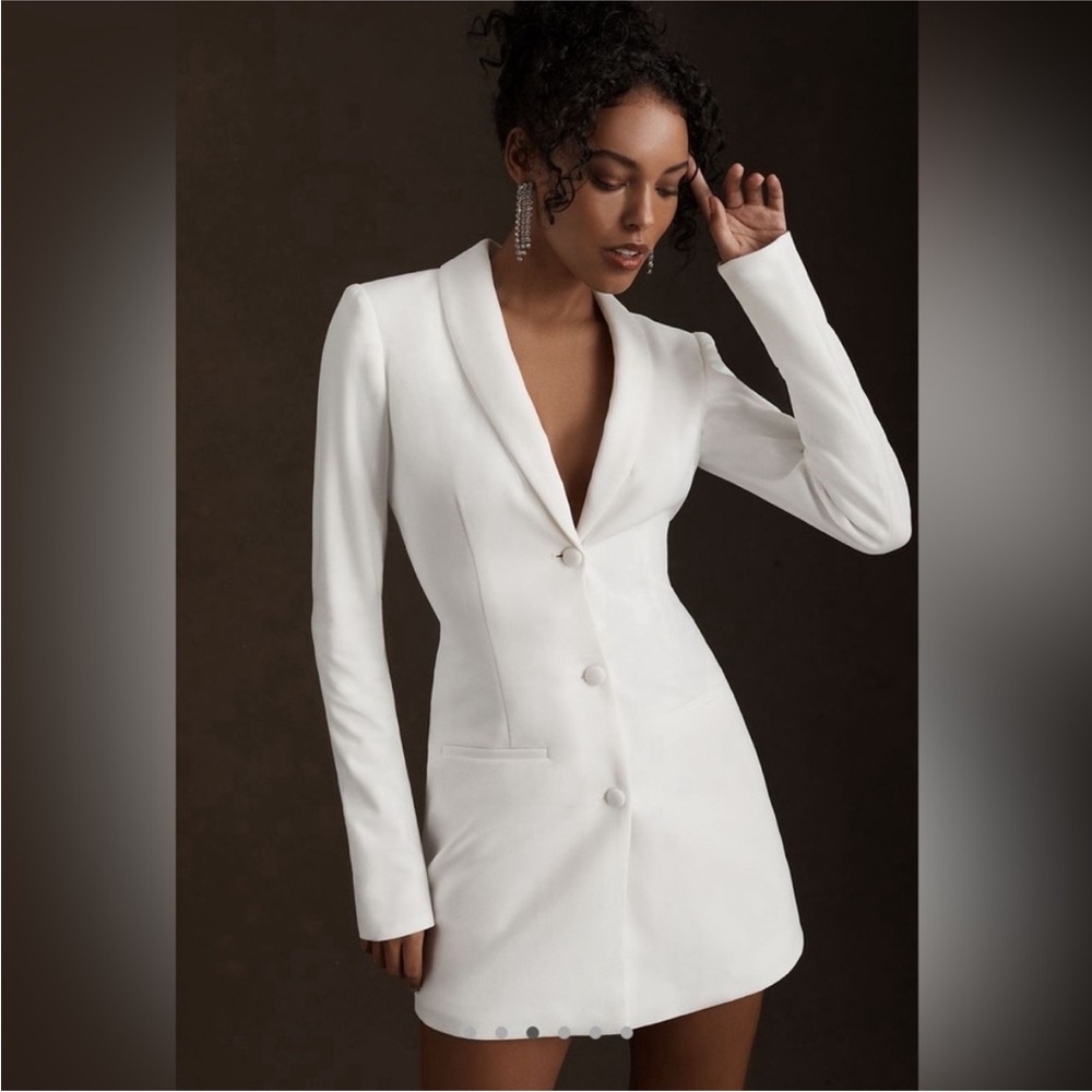 Bhldn Anthropologie open back blazer mini dress